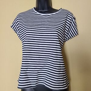 Express Striped Short Sleeve Top